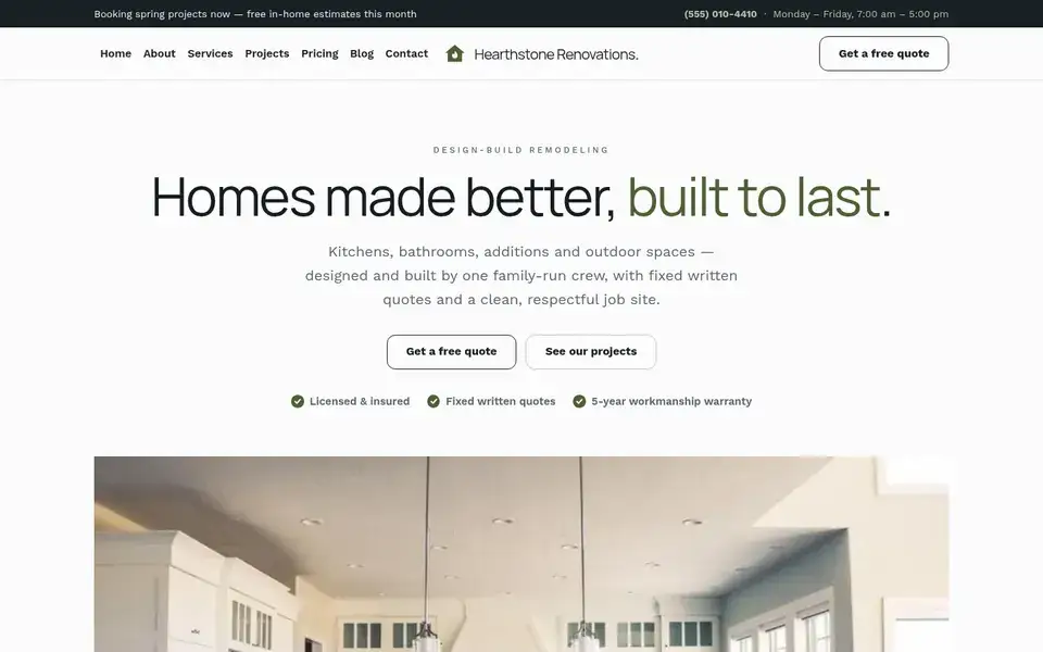 Level Line website design for home services & contractors