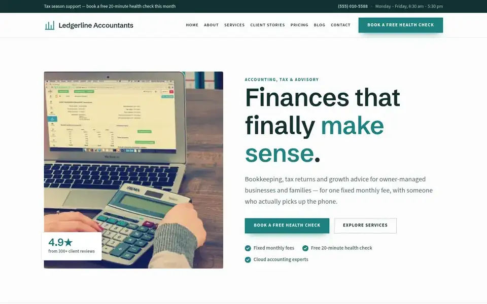 Audit Group website design for accounting & tax