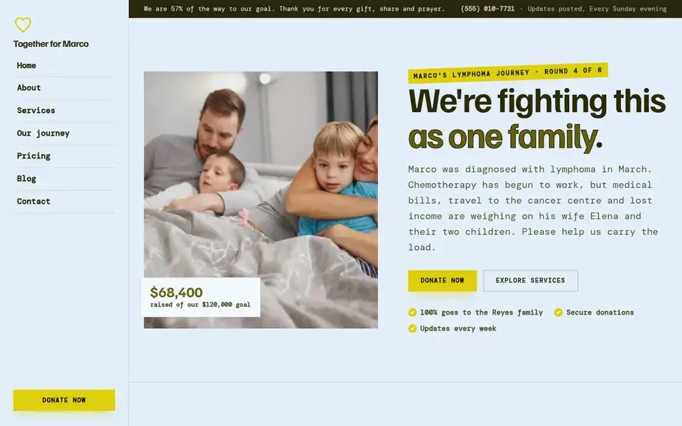 Bloom Portfolio website design for fundraising & nonprofits