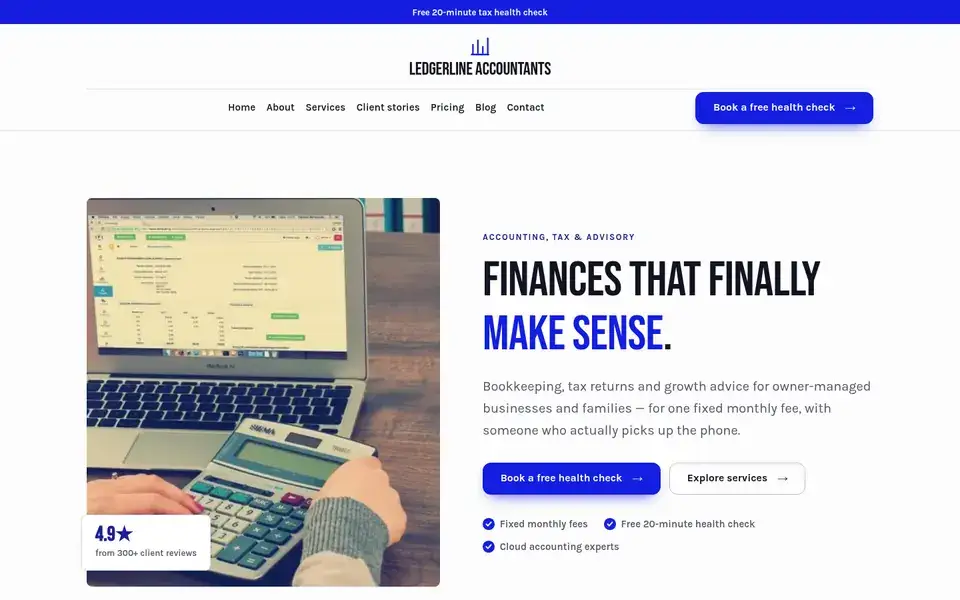 Asset Shop website design for accounting & tax