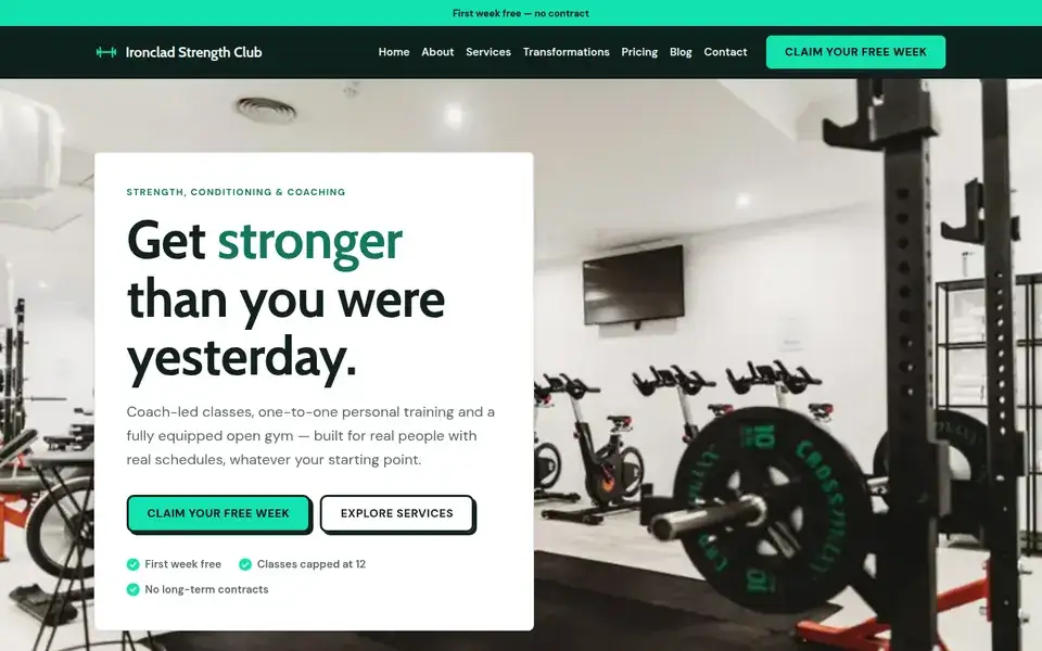 Grind Shop website design for fitness & gyms