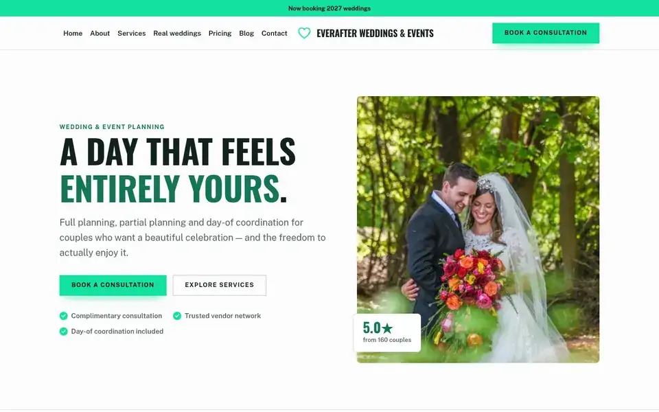 Confetti Shop website design for weddings & events