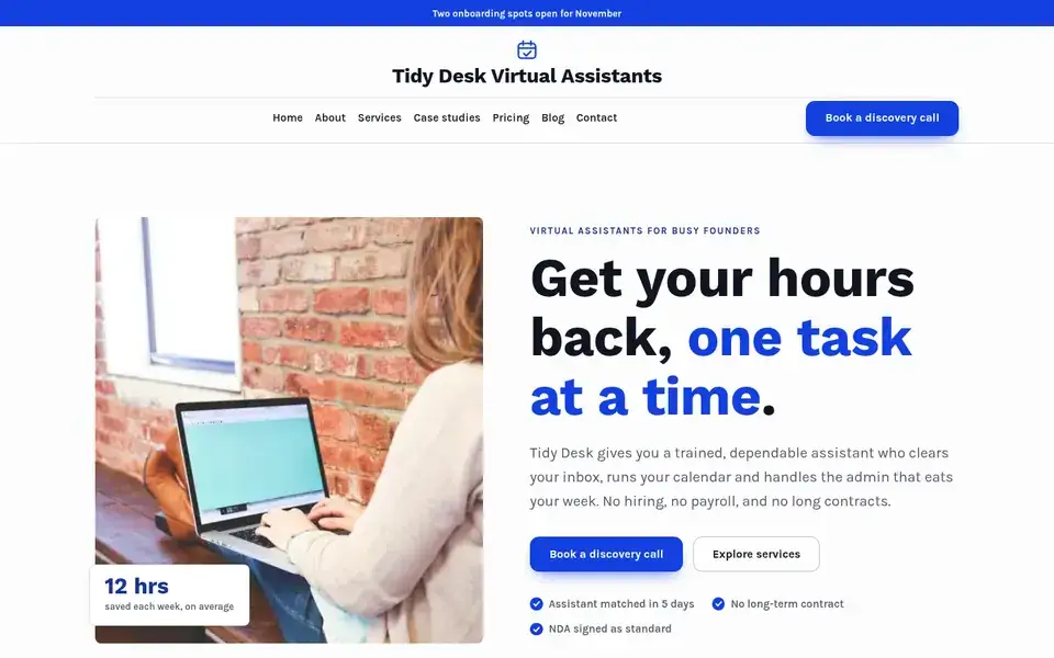 Swift Shop website design for virtual assistants