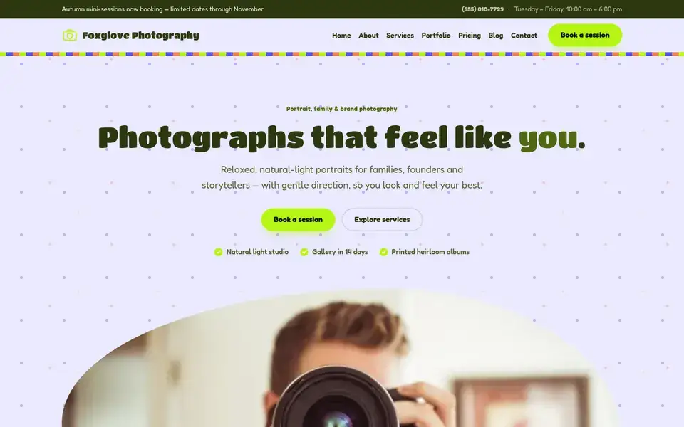 Print Party website design for photography