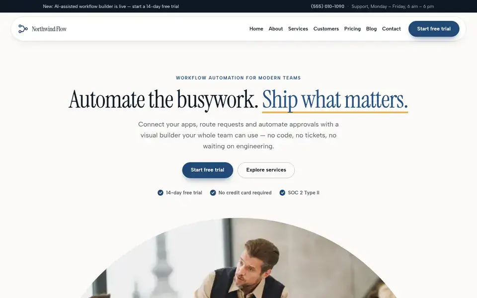 Sterling Flow website design for saas & software